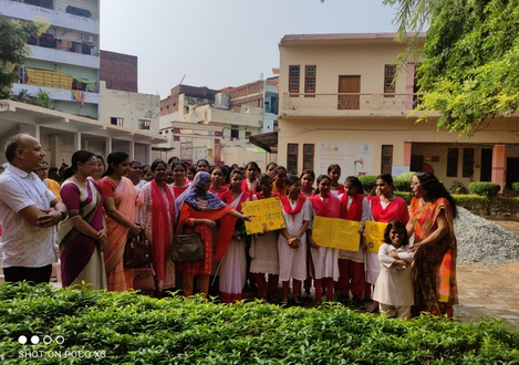 आज श्री अग्रसेन महिला महाविद्यालय आज़मगढ़ में गांधीजी एवं लालबहादुर शास्त्री जी के जन्मदिवस कार्यक्रम